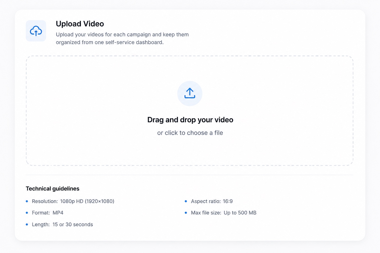 Upload your videos from one dashboard